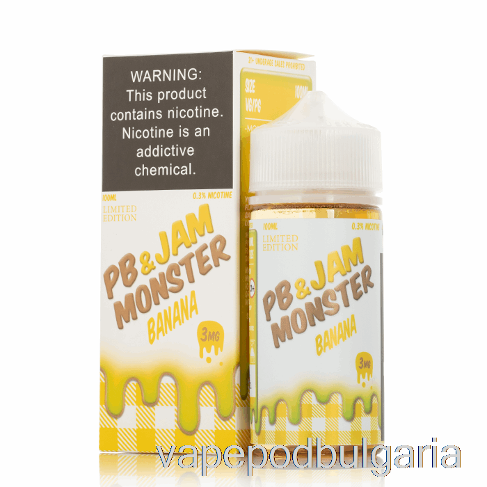 Vape Bulgaria Banana - Pb And Jam Monster - 100ml 3mg